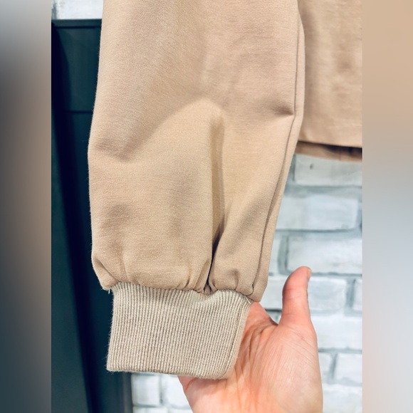 LPA Revolve Camel Tan Cropped Hoodie Sweatshirt XS - Picture 5 of 8